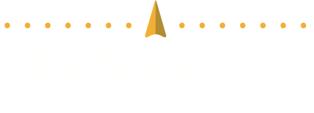 Logo for St. Croix Prep Foundation featuring a series of yellow dots with a yellow upward-pointing arrow above the words st. croix prep in white, set against a light background.